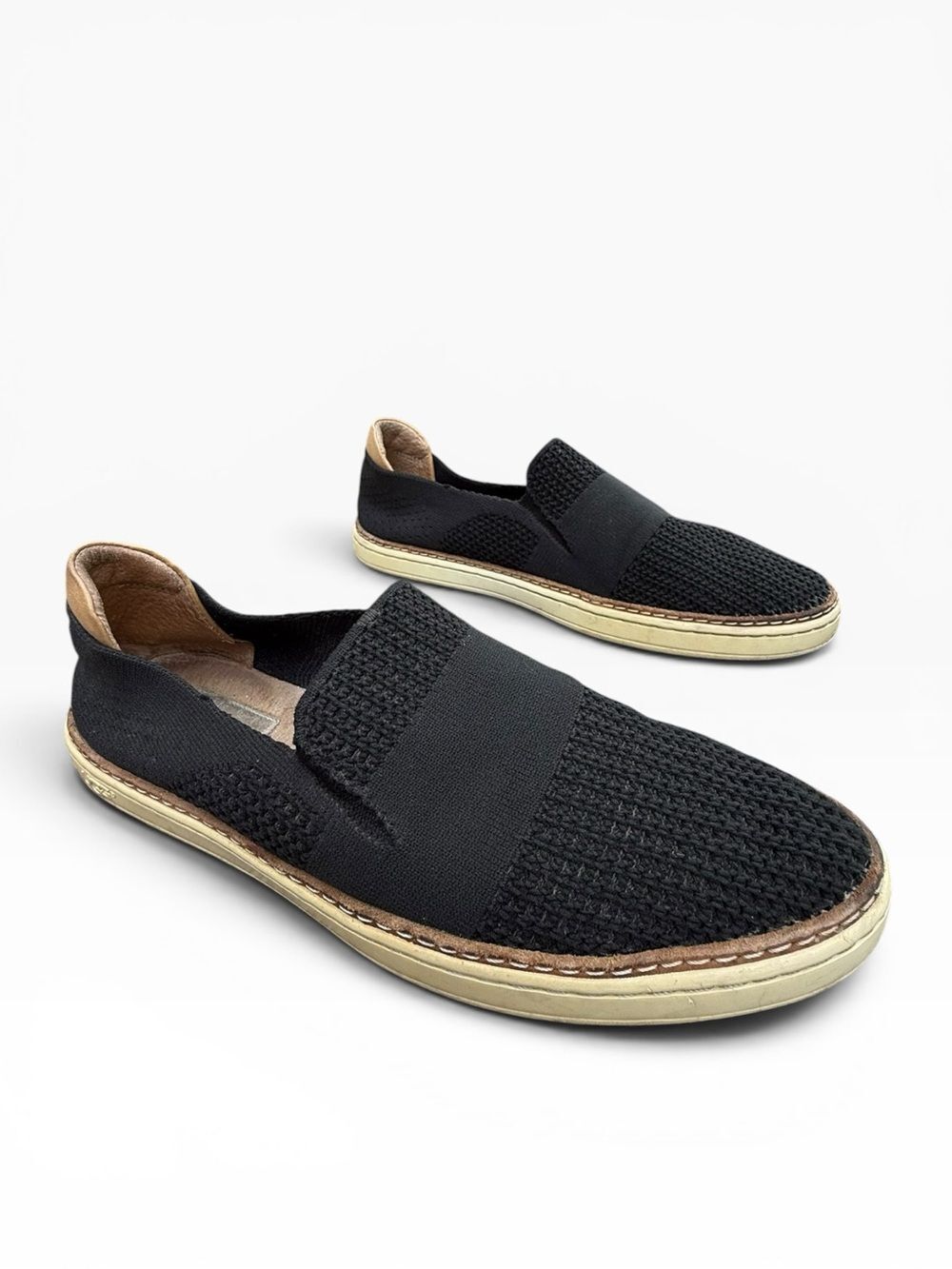 UGG Sammy Black Knit Slip On Shoe Flats Sneakers 1016756 Women's Size 10